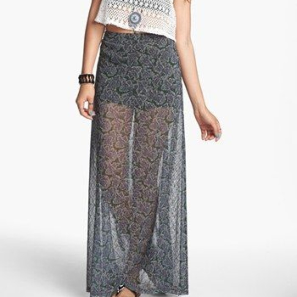Mimi chica boho Sheer Maxi skirt